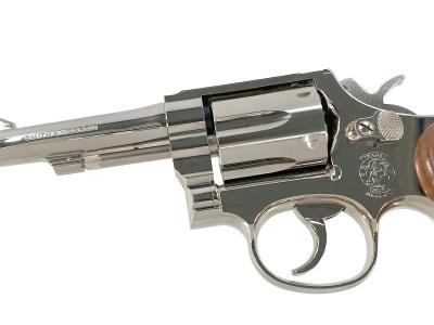 [タナカ] S&W M10 ミリタリー&ポリス 4インチ ニッケルフィニッシュ Version3 ガスガン +Weightグリップカスタム (中古)サブ画像へ3