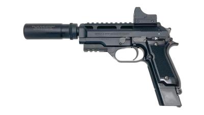 [東京マルイ] M93R 電動ハンドガン レイルスライド＆マイクロプロサイト＆サイレンサーカスタム ガンケース付 (中古)サブ画像へ1
