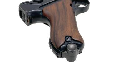 [MGC] ルガーP08 4インチ ABS MG-BLK オープンカート 発火モデルガン サイレンサー付 トリガー破損 (ジャンク)サブ画像へ3