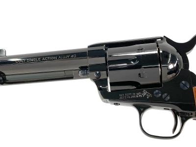 [タナカ] コルト SAA.45 シビリアン 4-3/4インチ スチールジュピターフィニッシュ ガスリボルバー グリップカスタム (中古)サブ画像へ3