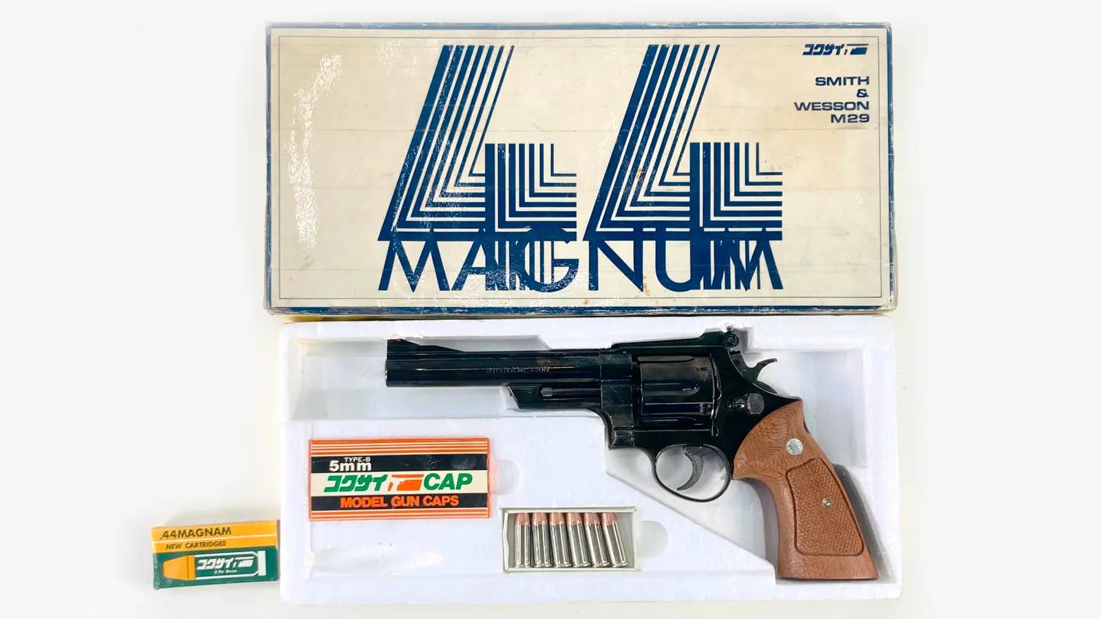 [コクサイ] S&W M29 NEW 44マグナム 6インチ No.75 ABS スチールブルーフィニッシュ 発火モデルガン 木製グリップカスタム (中古)
