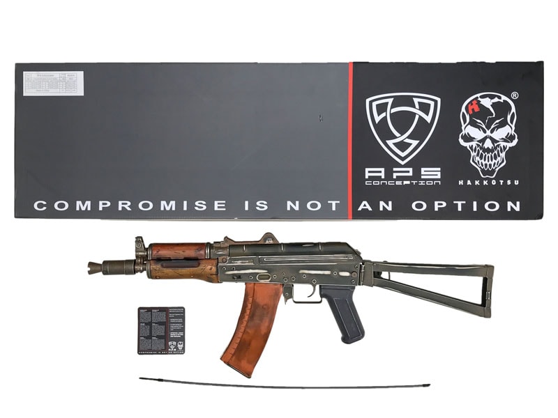 [APS] AKS74U クリンコフ リアルウッド BATTLE WORN ver. 電動ブローバック (中古)