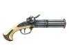 [DENIX] 古式銃 フリントロックピストル 4バレル 金属製 観賞用レプリカ No.1310 (中古)