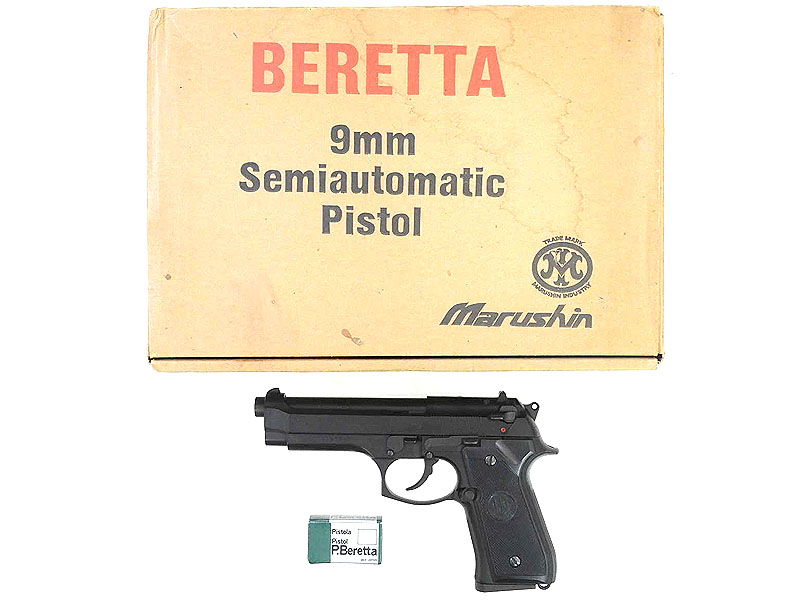 [マルシン] ベレッタ M92 9mm Semiautomatic Pistol　ダミーカートモデルガン ガン・ロッカー付き (中古)
