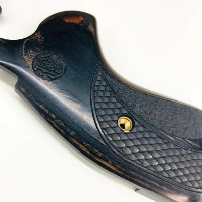 [アルタモント] S&W K_Lフレーム ラウンドバット用 シルバーブラック ALTAI Dragon&Stipple S&Wレーザーロゴ (中古)サブ画像へ1