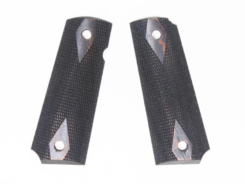 CAW] M1911 ガバメント ダイヤチェッカー ウォルナットウッド