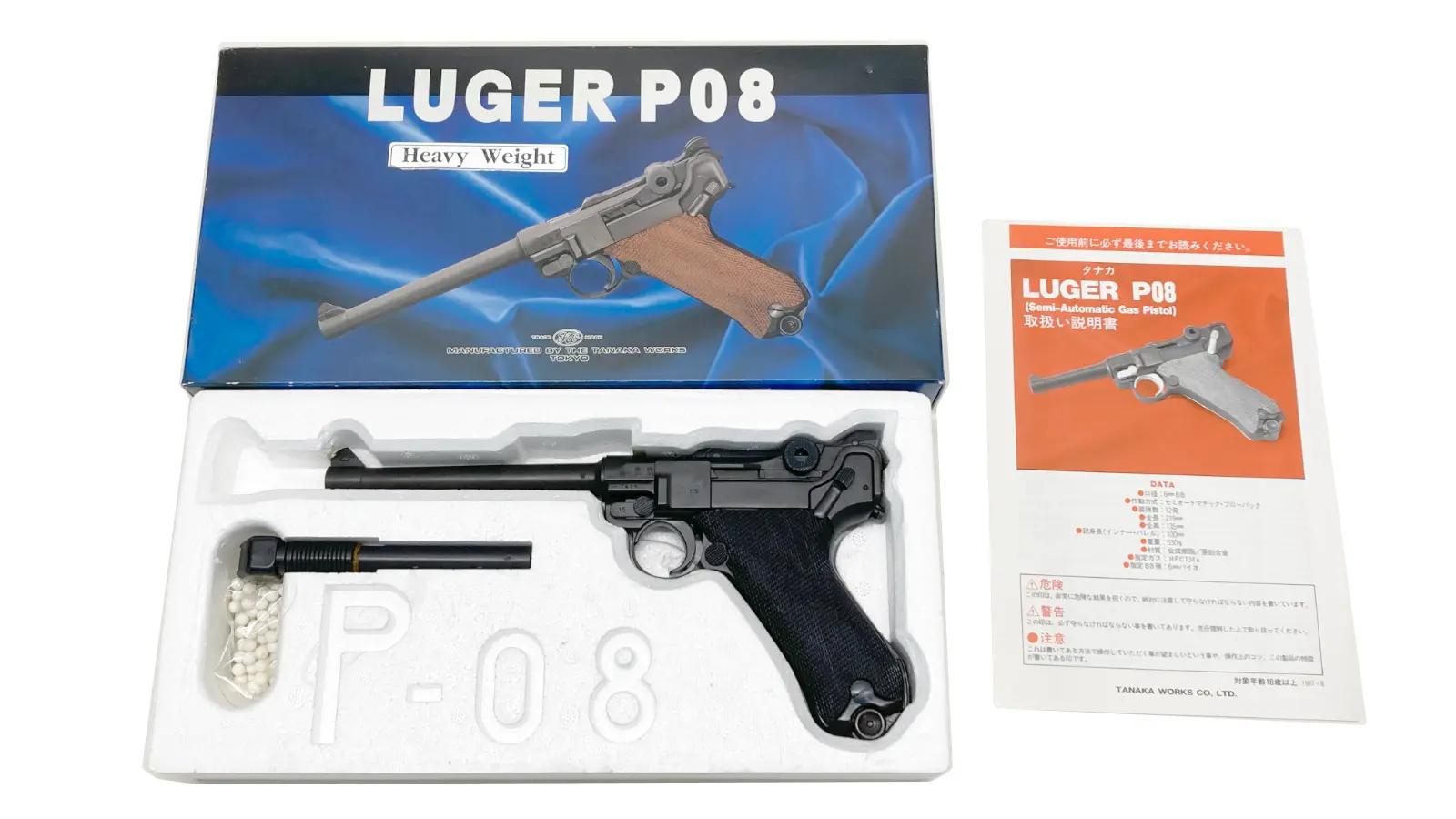 [タナカ] ルガー P08 6インチ HW ガスブローバック ガス漏れ大 (訳あり)