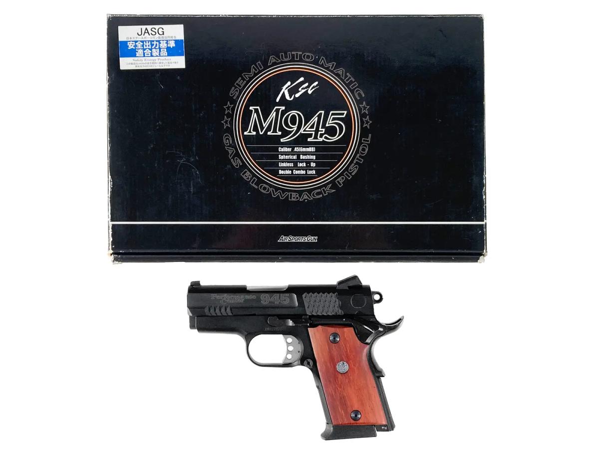 [KSC] M945 compact ジョーカー ガスブローバック ブローバック弱め 木製グリップカスタム (訳あり)