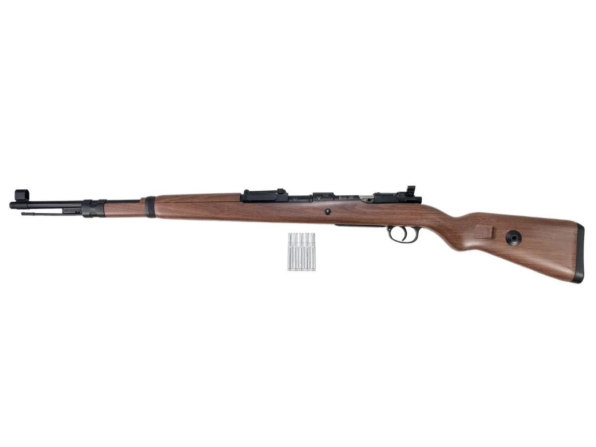 [BELL] モーゼル Kar98k ライブカート式エアコッキング フェイクウッド ホワイト刻印入 NO.102 (中古)