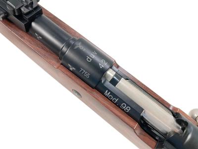 [BELL] モーゼル Kar98k ライブカート式エアコッキング フェイクウッド ホワイト刻印入 NO.102 (中古)サブ画像へ6