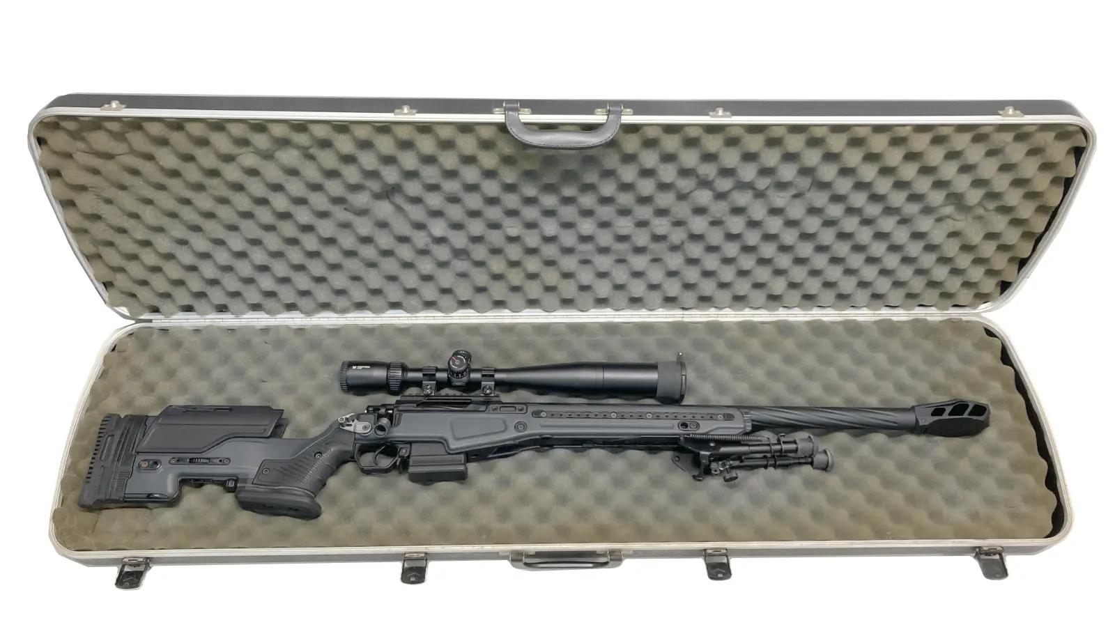 [ACTION ARMY] AAC T10/Tactical 10 BK ボルトアクションライフル フルーテッドバレル・スコープ等外装カスタム ガンケース付 (中古)