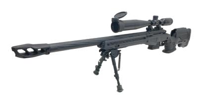 [ACTION ARMY] AAC T10/Tactical 10 BK ボルトアクションライフル フルーテッドバレル・スコープ等外装カスタム ガンケース付 (中古)サブ画像へ1