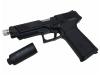 [G&G] GTP9 Black_ブラック シルバーバレル_Feather Weight65サプレッサー付カスタム ガスブローバック (中古)