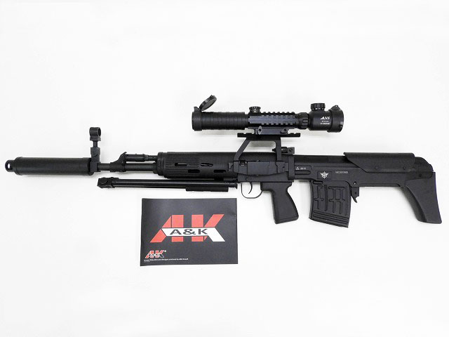 [ASP] SVU ブルパップスナイパーライフル 電動ガン 3色イルミネート/ANS-C3-9x32EGBスコープ付 (中古)