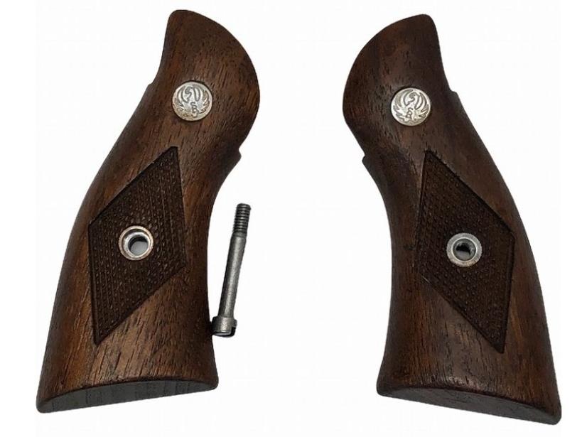 [実物] スタームルガー セキュリティーシックス/スピードシックス用 木製グリップ (中古)