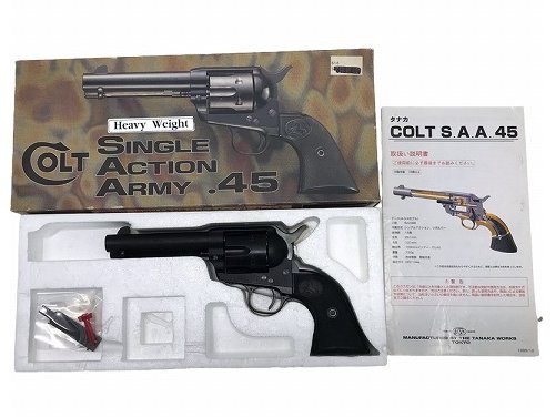 [タナカ] コルト SAA シビリアン 4 3/4インチ HW　ペガサスガスリボルバー (中古)