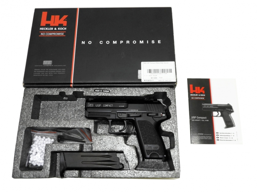 [UMAREX/KWA] H&K USP コンパクト メタルスライドVer ガスブローバック (新品)