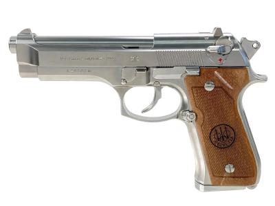 [東京マルイ] M92F クロームステンレス ガスブローバック 木製グリップカスタム (中古)サブ画像へ1