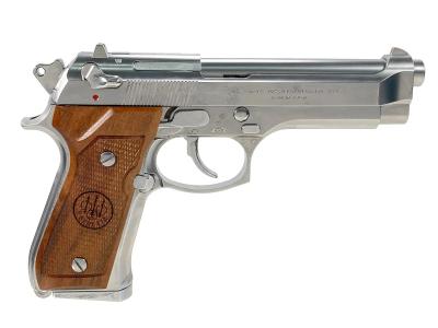 [東京マルイ] M92F クロームステンレス ガスブローバック 木製グリップカスタム (中古)サブ画像へ2