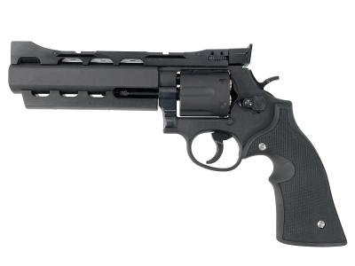 [マルシン] S&W M586 パワーカスタム 新型パッキンXカートリッジ 6mmBB ガスリボルバー DAVISタイプ ラバー調グリップ ブラックHW (新品)サブ画像へ1