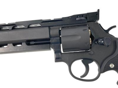 [マルシン] S&W M586 パワーカスタム 新型パッキンXカートリッジ 6mmBB ガスリボルバー DAVISタイプ ラバー調グリップ ブラックHW (新品)サブ画像へ3