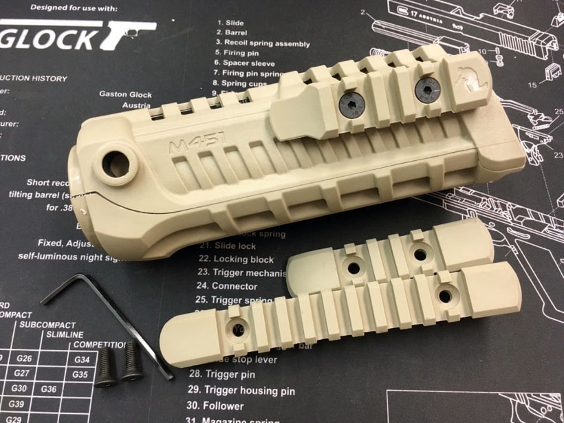 [CAA] M4S1タイプ レールセット付 ハンドガード刻印入 DE (中古)