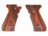 [アルタモント] ベレッタ M92F用 チェッカー 木製グリップ 茶 (中古)