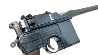 [A!CTION] モーゼル C96 RED9 ダミーカートモデルガン 観賞用 ブルーイングカスタム (中古)サブ画像へ4