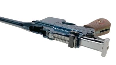 [A!CTION] モーゼル C96 RED9 ダミーカートモデルガン 観賞用 ブルーイングカスタム (中古)サブ画像へ7