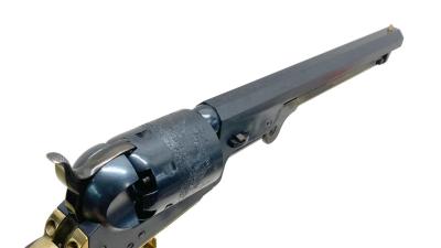 [CAW/キャロムショット] M1851 NAVY 2nd 真鍮製TG/BSモデル モリブデンブルー 発火モデルガン (未発火)サブ画像へ4