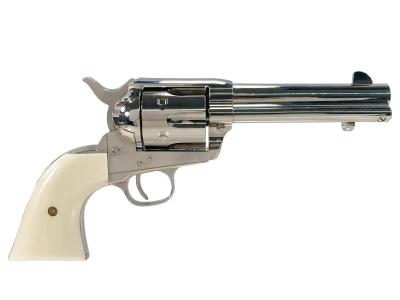 [タナカ] コルト SAA D.C シビリアン 4.75インチ ニッケルフィニッシュ ガスリボルバー アイボリーグリップカスタム (中古)サブ画像へ2