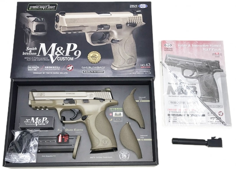 [東京マルイ] S&W M&P 9 Vカスタム ガスブローバック DETONATORアルミアウターバレルカスタム (中古)