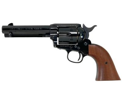 [マルシン] コルト SAA.45 ピースメーカー Wディープブラック Xカートリッジ 固定ホップ/新型バルブ ABS 木製グリップカスタム (中古)サブ画像へ1