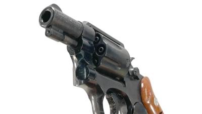[コクサイ] S&W M10 スタンダードモデル 2インチ HW No.209 発火モデルガン 磁性樹脂 チェッカー木製グリップ仕様 ガンケース付 (中古)サブ画像へ5