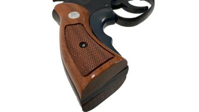 [コクサイ] S&W M10 スタンダードモデル 2インチ HW No.209 発火モデルガン 磁性樹脂 チェッカー木製グリップ仕様 ガンケース付 (中古)サブ画像へ3