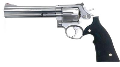 [マルシン] S&W M686 .357マグナム 6インチ DAVISタイプグリップ シルバーABS ガンケース付 (中古)サブ画像へ1