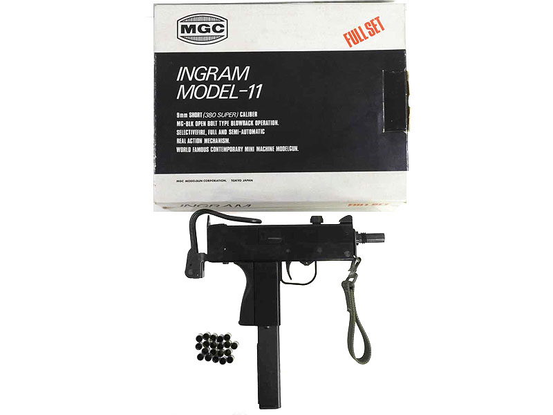 [MGC] イングラム M11 MG-BLK ABS フルオートモデル 発火モデルガン ボルトヒビあり (訳あり)