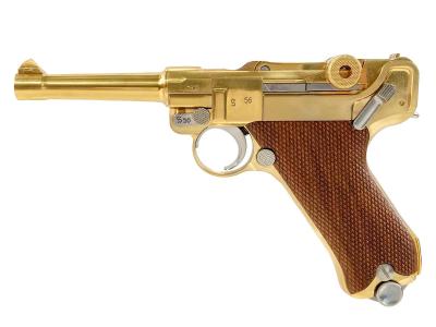 [マルシン] ルガー P08 4インチ Parabellum 木製グリップ 金属モデルガン (中古)サブ画像へ1