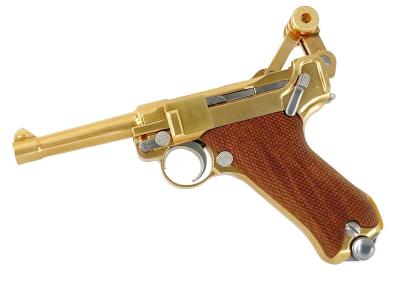 [マルシン] ルガー P08 4インチ Parabellum 木製グリップ 金属モデルガン (中古)サブ画像へ7