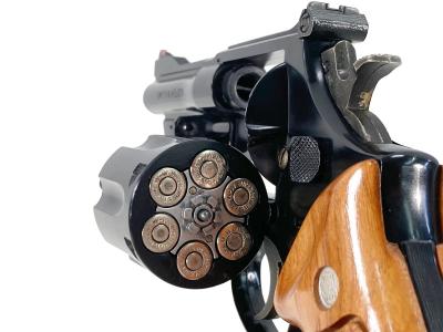 [コクサイ] S&W M28 ハイウェイ パトロールマン 4インチ モデルガン 木製グリップカスタム (中古)サブ画像へ7