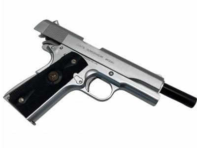 [マルシン] コルトガバメント SERIES'70 MkIV シルバー　HW　発火モデルガン パックマイヤーグリップカスタム (未発火)サブ画像へ3