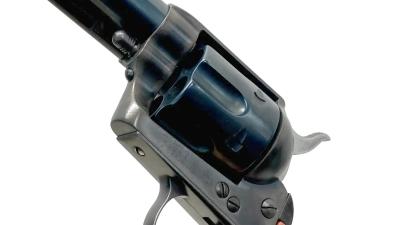 [ハドソン] コルト SAA ピースメーカー 4.3/4インチ シビリアン 発火モデルガン 木製グリップ仕様 ブルーイングカスタム (中古)サブ画像へ5