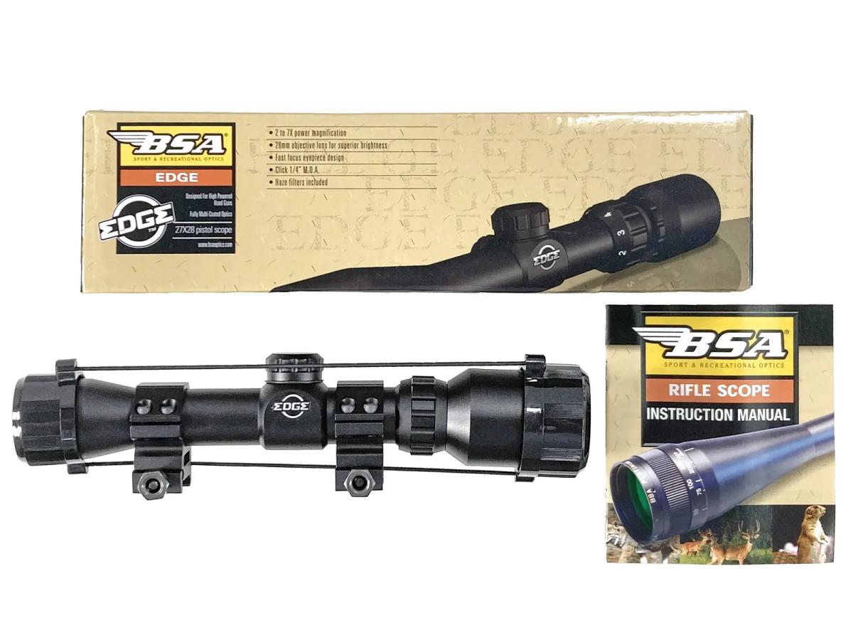 [BSA] ピストルスコープ 2-7×28 ミディアム 2倍～ Φ25mm イルミネーション (中古)