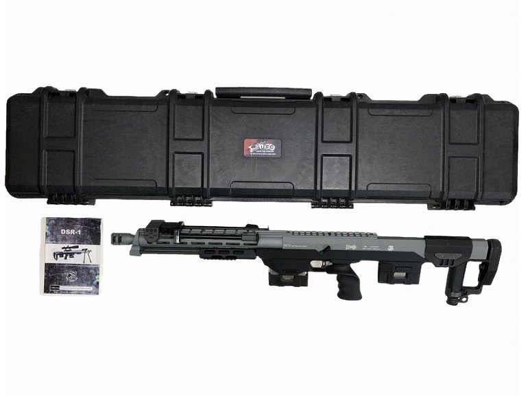 [S&T] DSR-1 ボルトアクション エアコッキングライフル GY/グレイカラー ハードガンケース付 (中古)