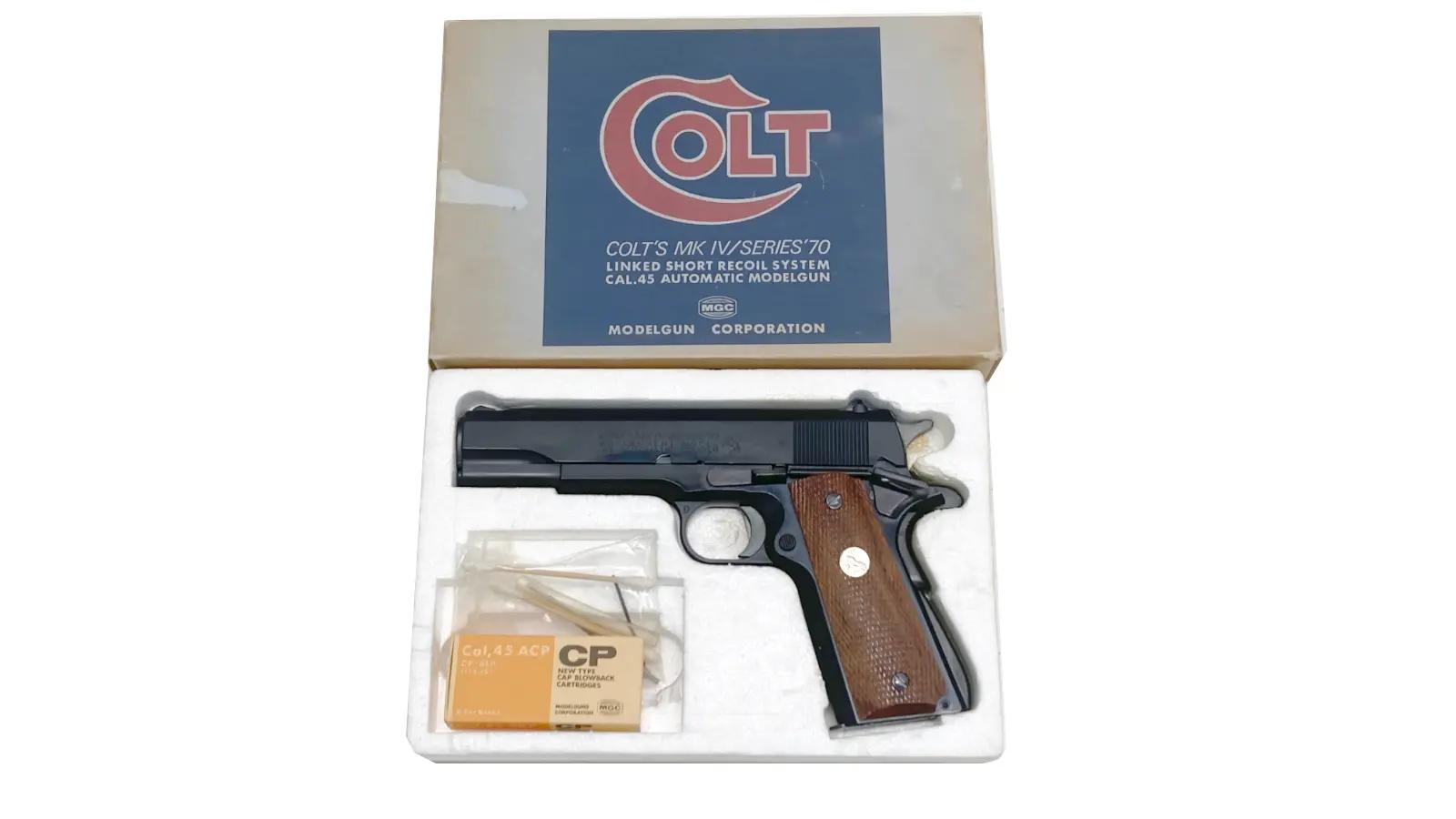 [MGC] コルト M1911 マークIV シリーズ70 ABS GM5 発火モデルガン 木製グリップカスタム (中古)