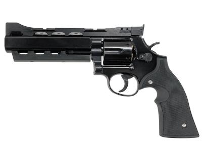 [マルシン] S&W M586 パワーカスタム 新型パッキンXカートリッジ 6mmBB ガスリボルバー DAVISタイプ ラバー調グリップ WディープブラックABS (新品)サブ画像へ1