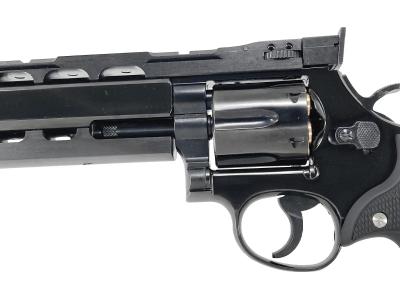 [マルシン] S&W M586 パワーカスタム 新型パッキンXカートリッジ 6mmBB ガスリボルバー DAVISタイプ ラバー調グリップ WディープブラックABS (新品)サブ画像へ3