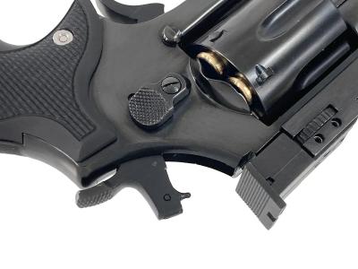 [マルシン] S&W M586 パワーカスタム 新型パッキンXカートリッジ 6mmBB ガスリボルバー DAVISタイプ ラバー調グリップ WディープブラックABS (新品)サブ画像へ6