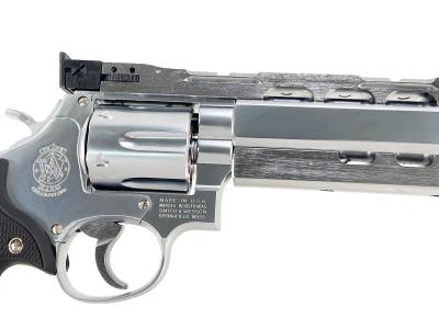 [マルシン] S&W M686 パワーカスタム 新型パッキンXカートリッジ 6mmBB ガスリボルバー DAVISタイプ ラバー調グリップ シルバーABS (新品)サブ画像へ4