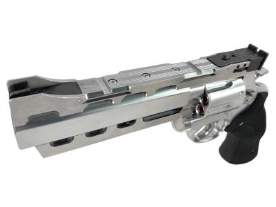 [マルシン] S&W M686 パワーカスタム 新型パッキンXカートリッジ 6mmBB ガスリボルバー DAVISタイプ ラバー調グリップ シルバーABS (新品)サブ画像へ7
